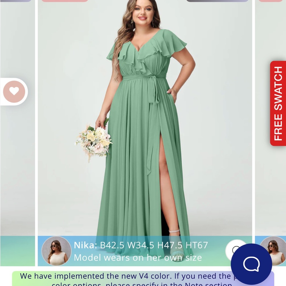 Brand new with tags bridesmaid/event/wedding dress in eucalyptus